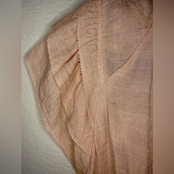 Grade and Gather Tea Rose Pink Gauze Blouse. Size L - Picture 2 of 8